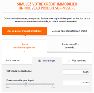 simulation prêt immobilier ING Direct